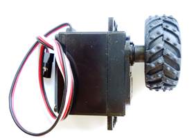 Continuous rotation servo with wheel - side